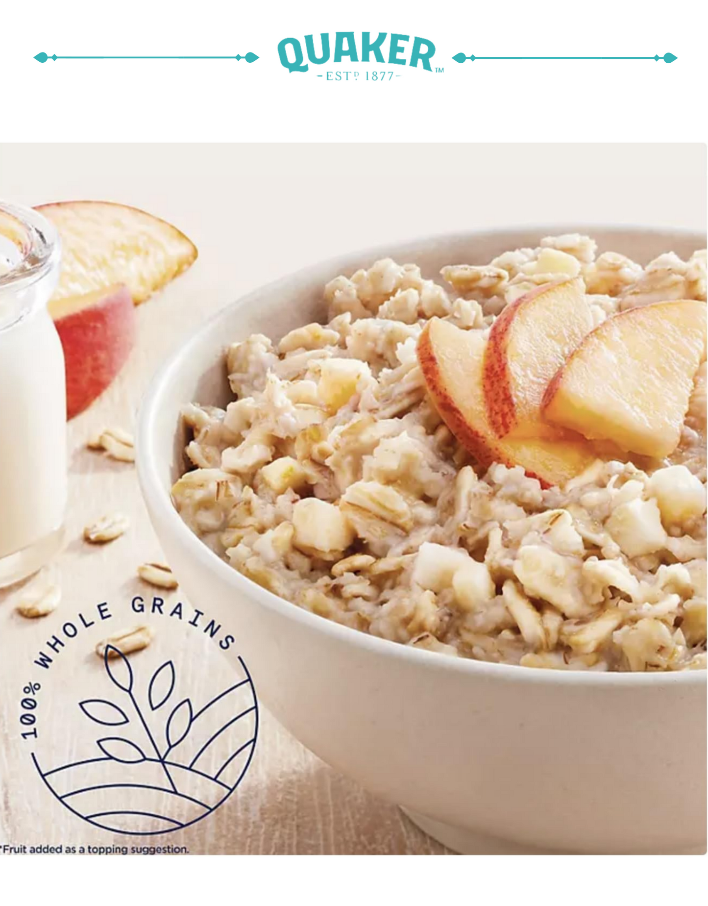 Quaker Instant Oatmeal Fruit & Cream, Variety Pack (40 pk.)