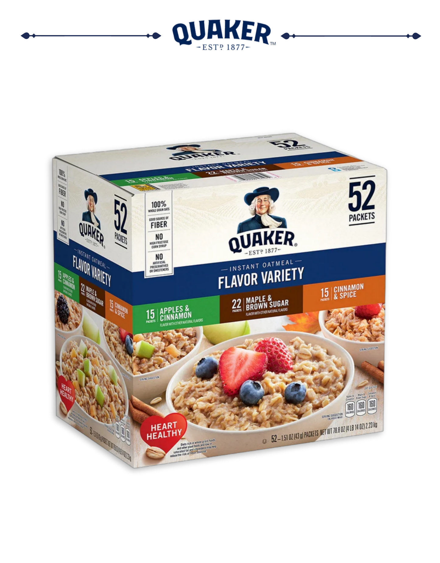 Quaker Instant Oatmeal Variety Pack (52 pk.)