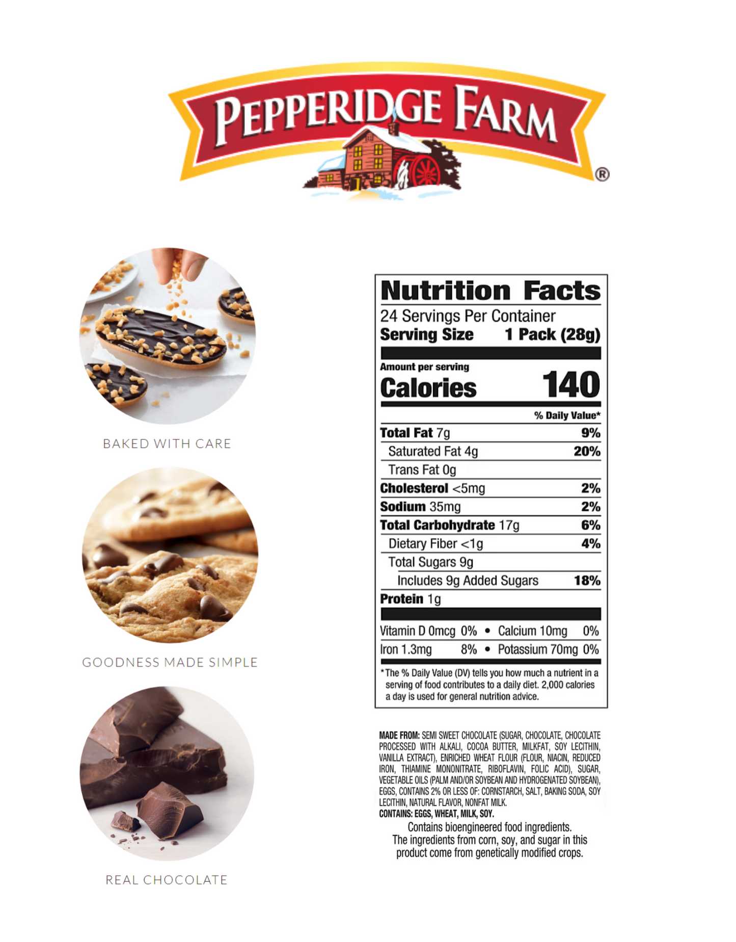 Pepperidge Farm Milano Cookies, Double Dark Chocolate 30ct