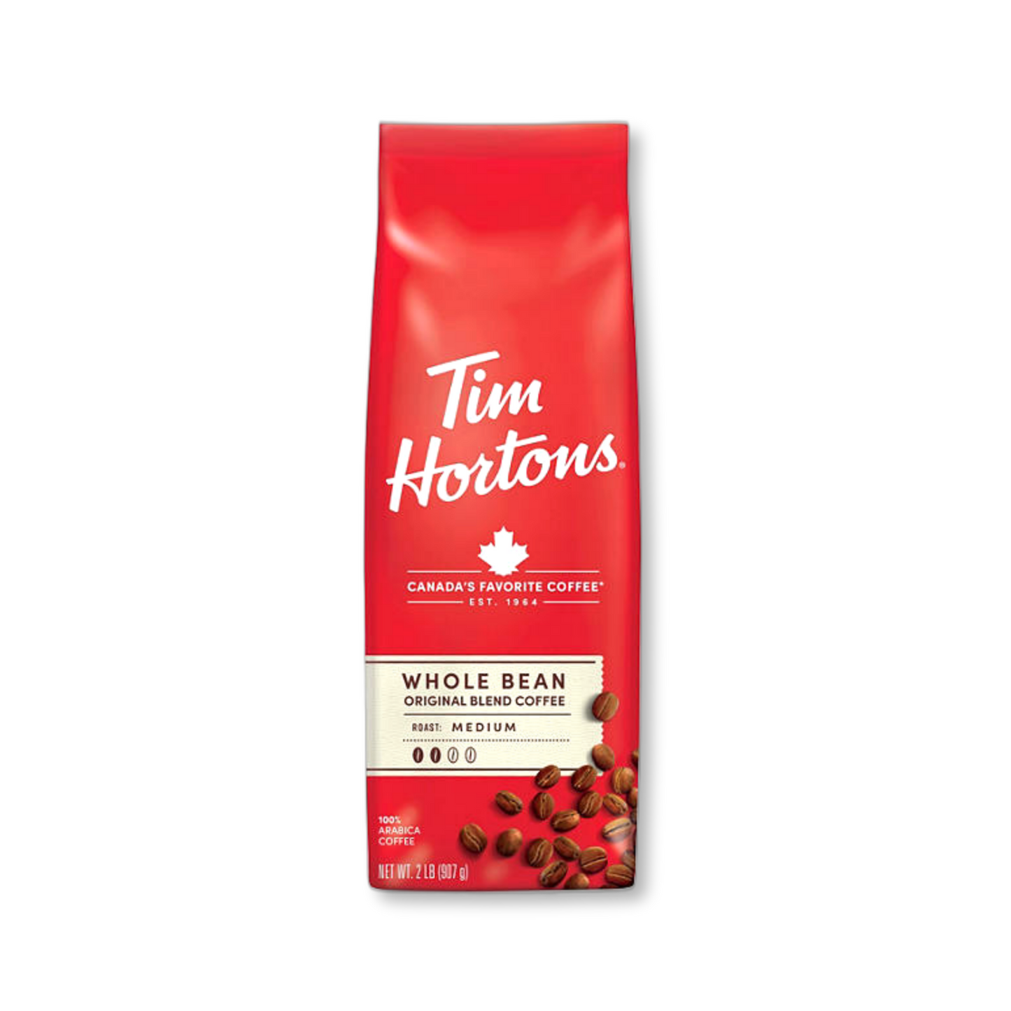 Tim Hortons Whole Bean Coffee, Medium Roast 907g