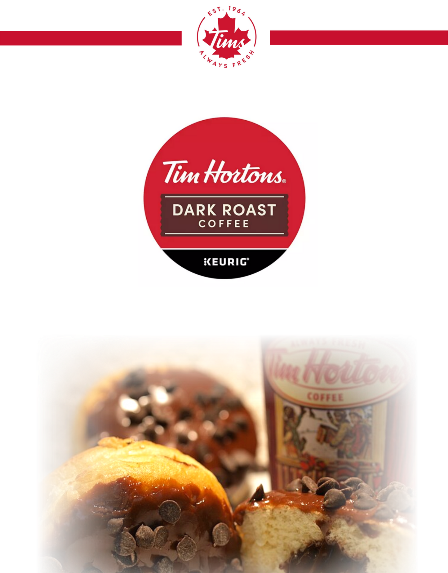 Tim Hortons Premium K-Cup Coffee Pods, Dark Roast 100 ct.