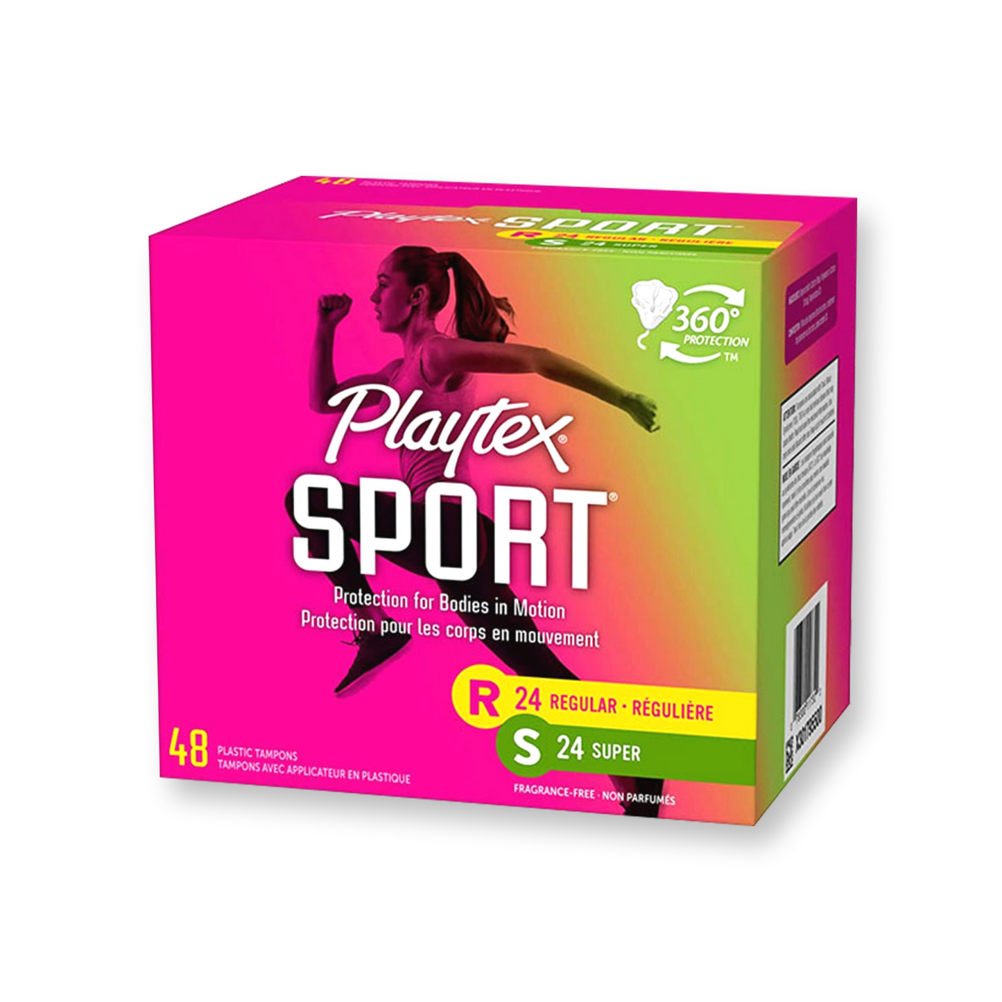 [1+1] Playtex Sports Tampon Multipack 48ct (Regular 24ct+Super 24ct)