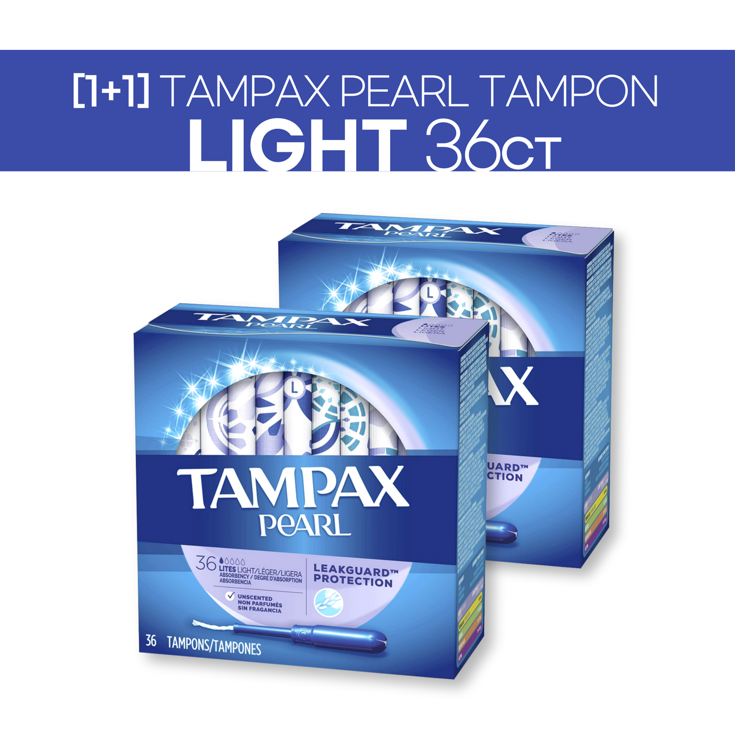 [1+1] Tampax Pearl Light 36ct