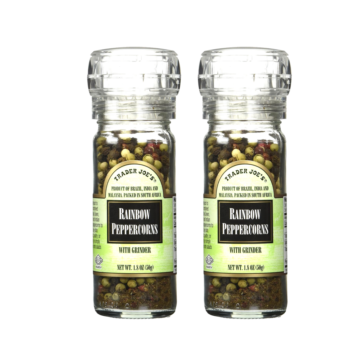 [1+1] Trader Joe's Rainbow Peppercorns with Grinder 50g