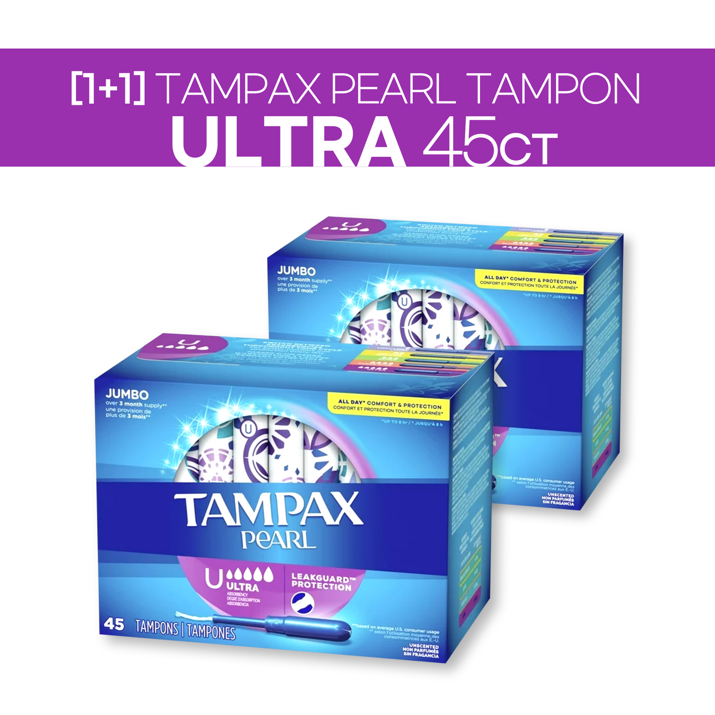 [1+1] Tampax Pearl Ultra 45ct