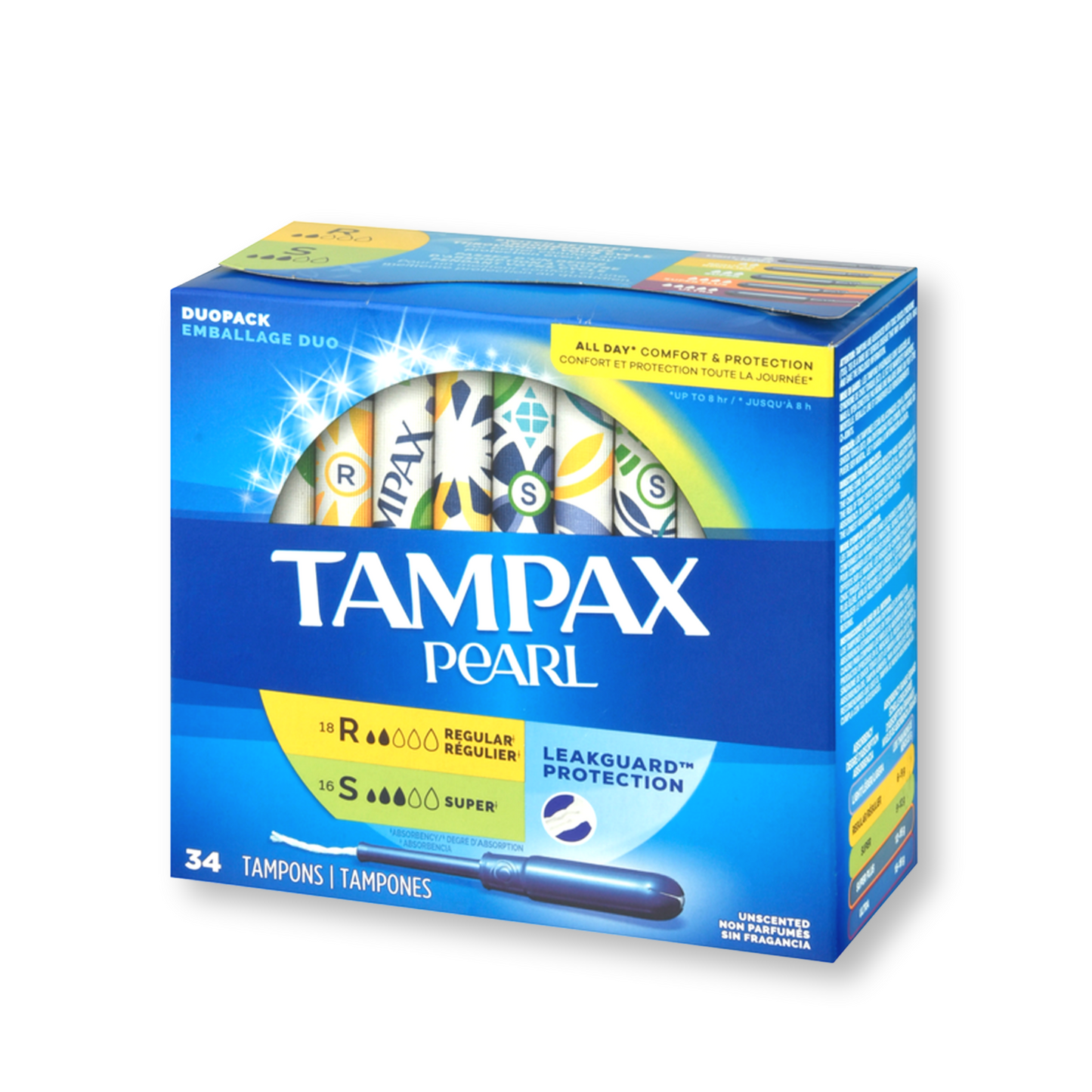 [1+1] Tampax Pearl Duopack 34ct (Regular 18ct+Super 16ct)