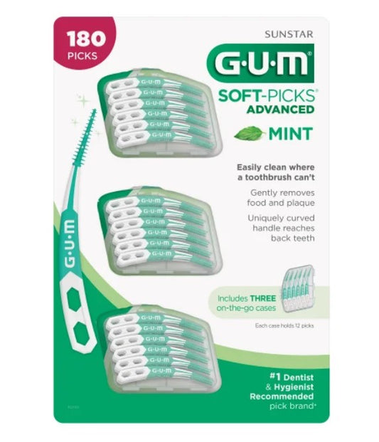 [1+1] GUM Soft-Picks Advanced Mint, 180-count