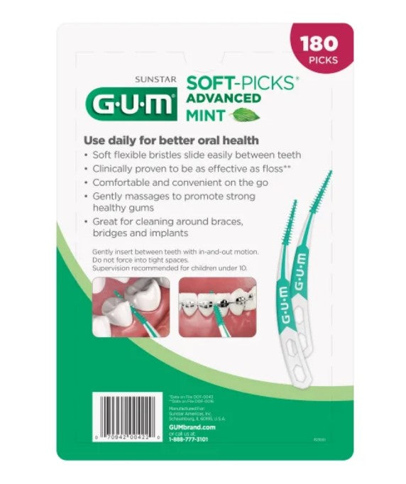 [1+1] GUM Soft-Picks Advanced Mint, 180-count