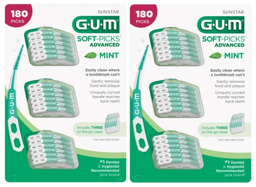 [1+1] GUM Soft-Picks Advanced Mint, 180-count
