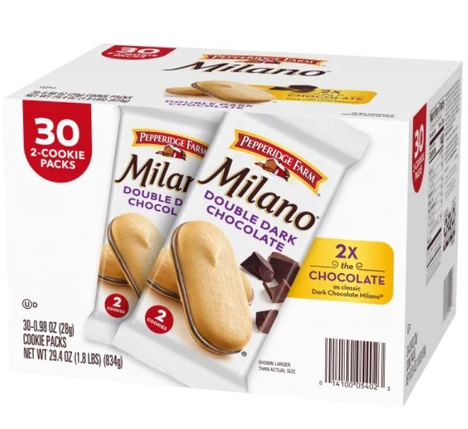 Pepperidge Farm Milano Cookies, Double Dark Chocolate 30ct